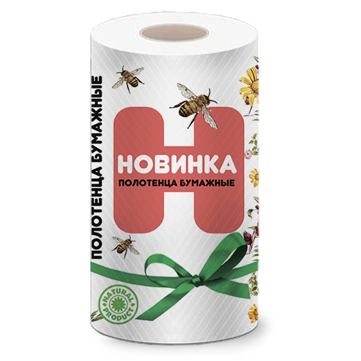 Владимир — Полотенца  «Новинка» 1 рулон   белые оптом.
