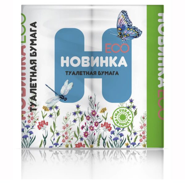 Владимир — Туалетная бумага  «Новинка ЭКО» 4Р 2 слоя белая оптом.